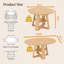 Table de salle à manger extensible moderne avec feuilles amovibles et tablette de rangement