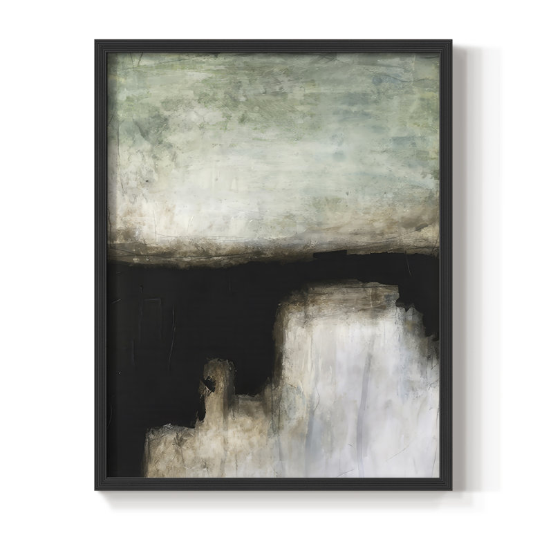 Penumbra II Framed Print - Solid Wood, 11" H x 9" W, Black Framed