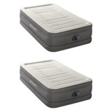 Intex TruAire Luxury Air Mattress w/ Fiber Tech & Built In Electric Pump, 2 Pack