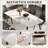 Modern Artificial Stone Curved Edge  Metal Leg Dining Table-Can Accommodate 6 People(Dining Table Only)-118103105-118103119-118103118