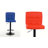 Marte Faux Leather Swivel Bar Stools, Adjustable Counter Height Barstools with Backrest and Footrest-40658658