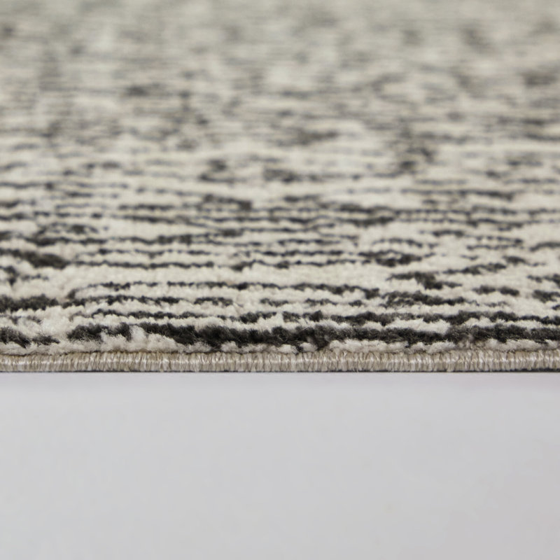 Desiderio Cream/Charcoal Moroccan Diamond Area Rug, 7'10" x 10'