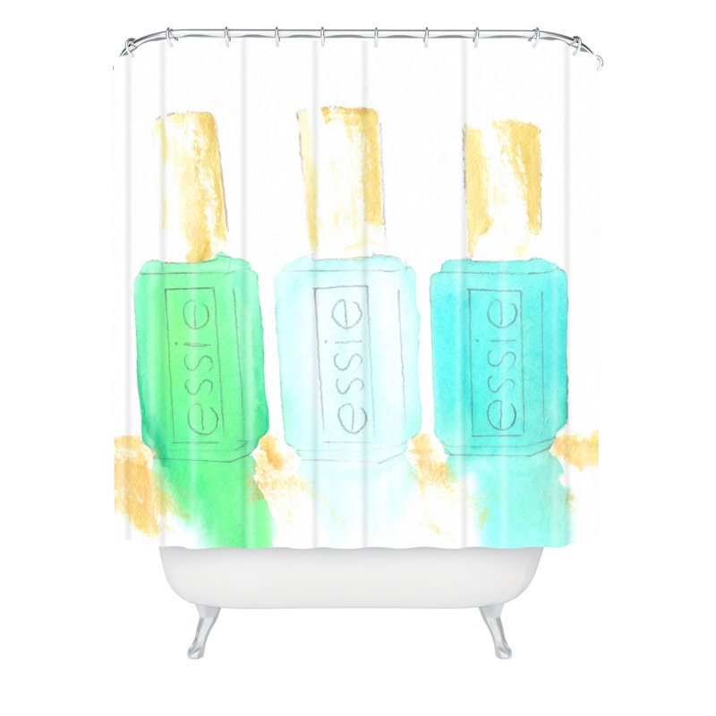 Rideau de douche simple essie, Rose