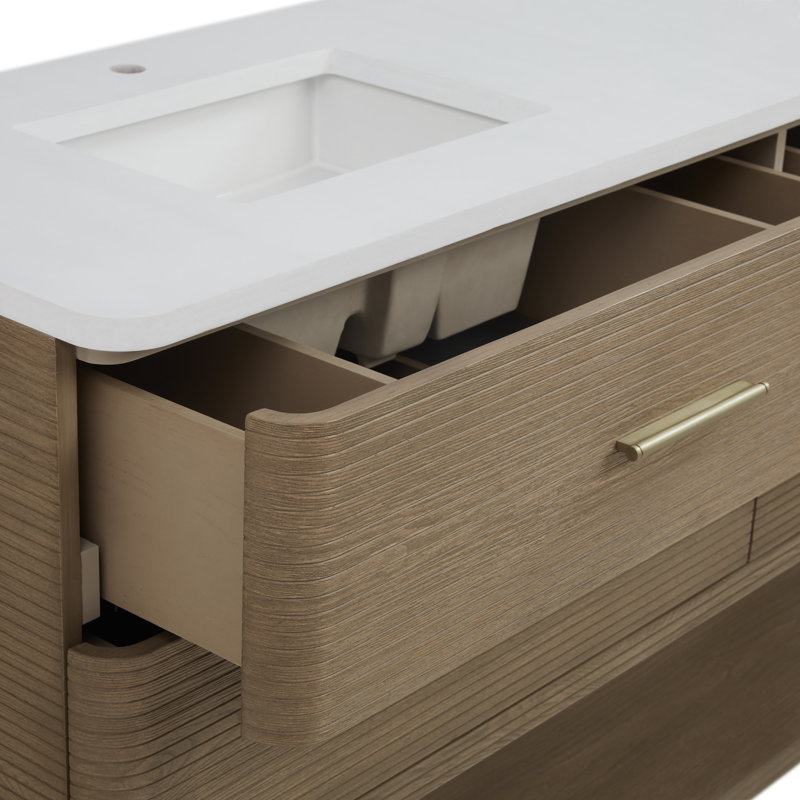 Lucian 72'' W Double Vanity, White Zeus