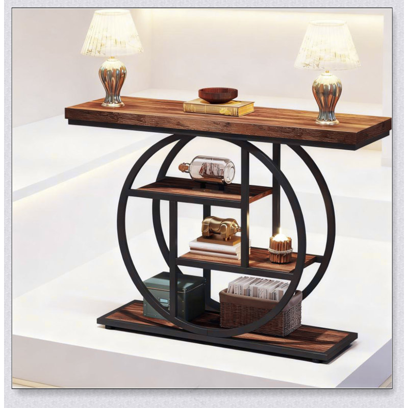 Table console 41,3 po, Brun / Noir