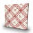 Red Lines Pattern Beige Canvas | Stylish Home Decor Accent