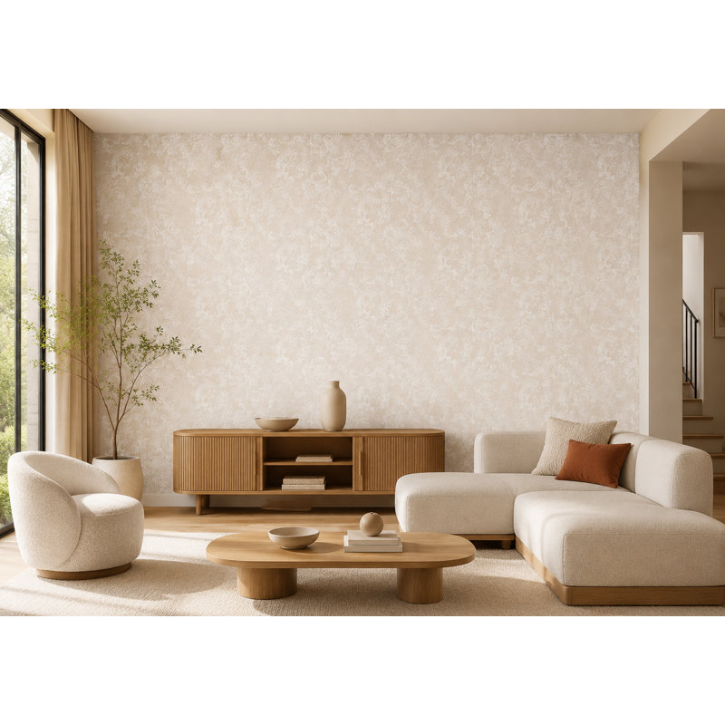 Rouleau de papier peint L 32,8 pi x l 20,5 po Pinecrest, Taupe