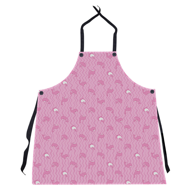 Tablier à motif baleines, Rose