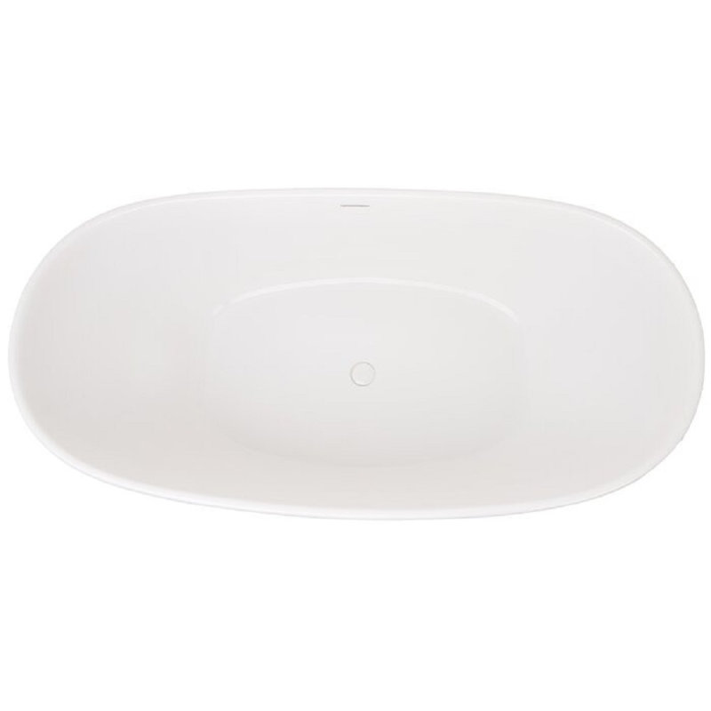 Marquis 65'' L Air Bathtub, Matte White, Polished Chrome