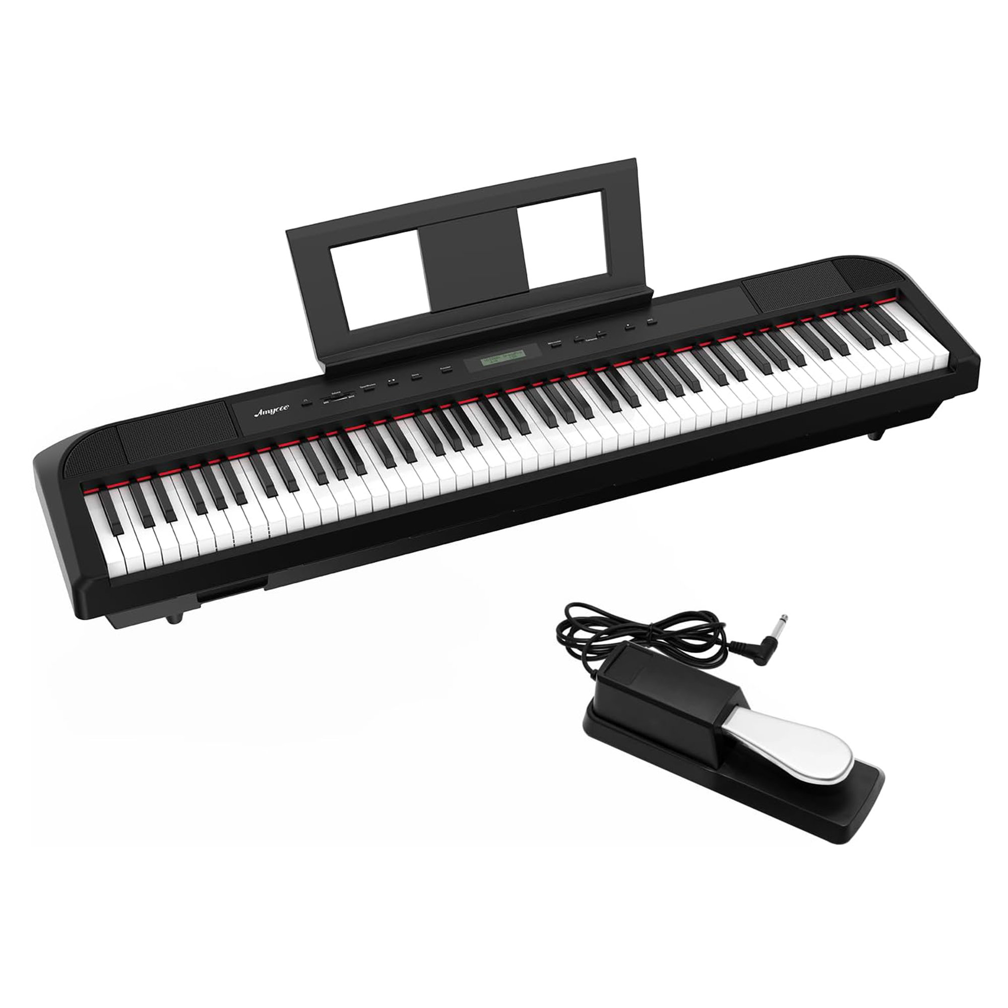 Clavier Piano Numérique RockJam 88 Touches - Semi-lourd, Haut-parleurs 24W, Inclus Simply Piano