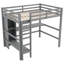 Lit mezzanine avec tablettes et bureau-719522488