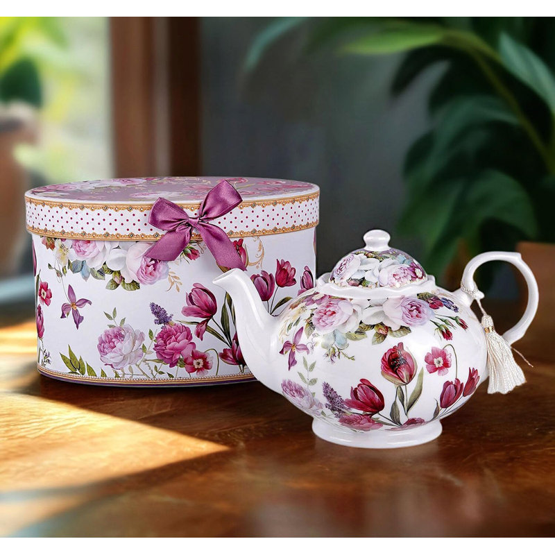 Théière Tulip Bone China en boîte-cadeau 33,81 oz liq. (1000 ml)