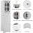 White Bathroom Storage Cabinet - With Adjustable Shelf, Door & Drawer Freestanding Tall Bathroom, And Practical-599623714