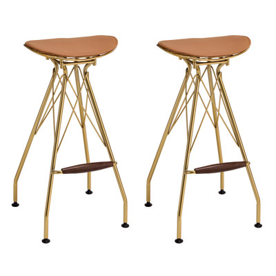 Tabourets de bar sans dossier Whiskey and Gold (ensemble de 2)