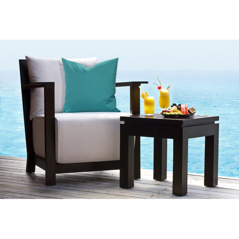 Outdoor Throw Pillow, 20" H x 20" W x 6" D, Teal