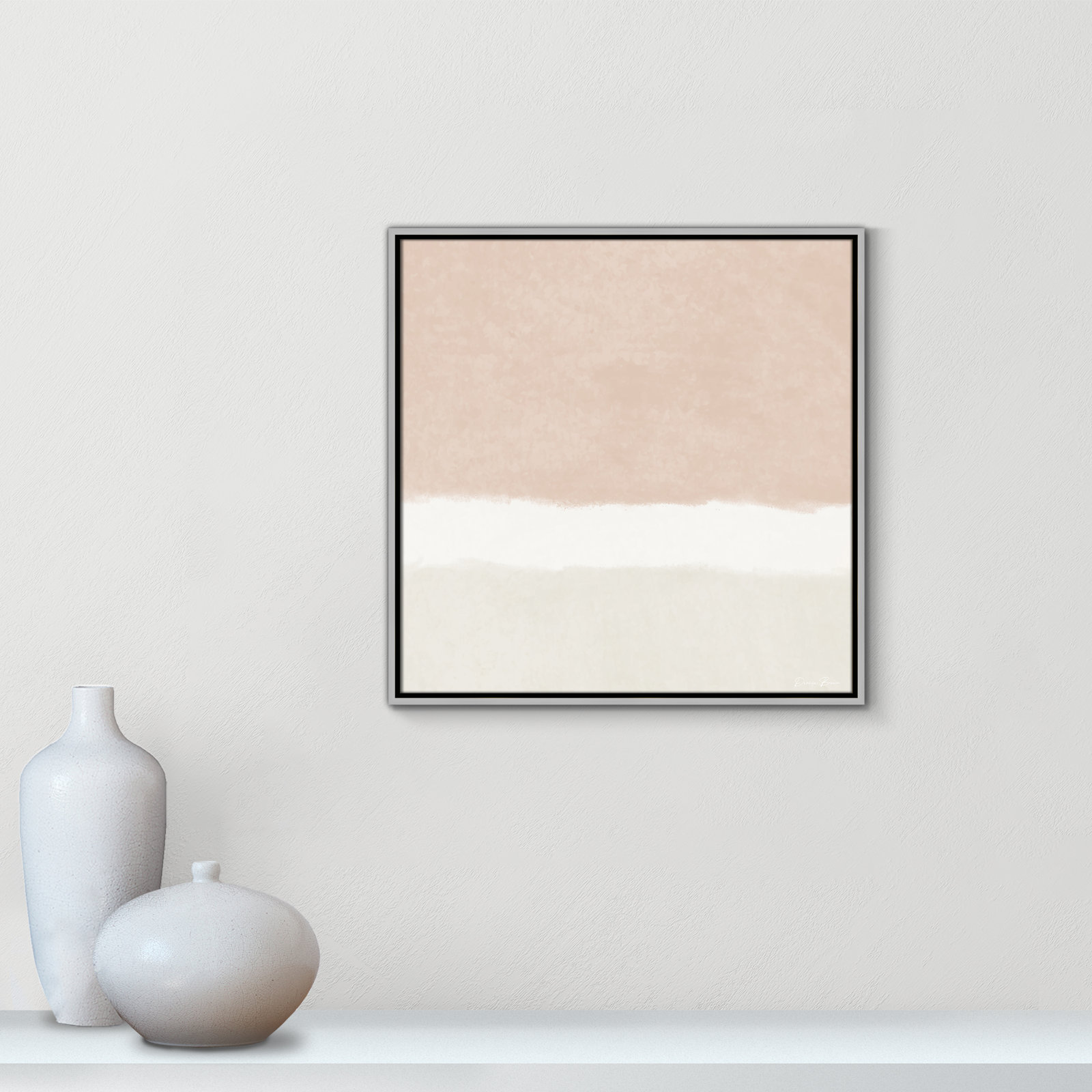 Willadeene "Slate 2" Print, 25.5" H x 25.5" W, Silver Framed