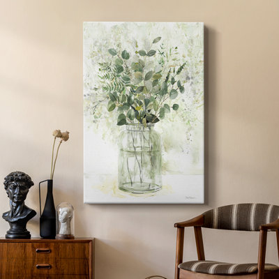 Delicate Greenery II -Custom Wrapped Gallery Cavas