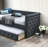 1Pc Day Bed W/ Slat Trundle Button Tufted-1940321674