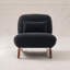 Chaise longue d'appoint 2 pièces avec pieds en bois et coussin lombaire Eanes-131181872