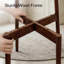 Chaise d'appoint rembourrée en bois massif