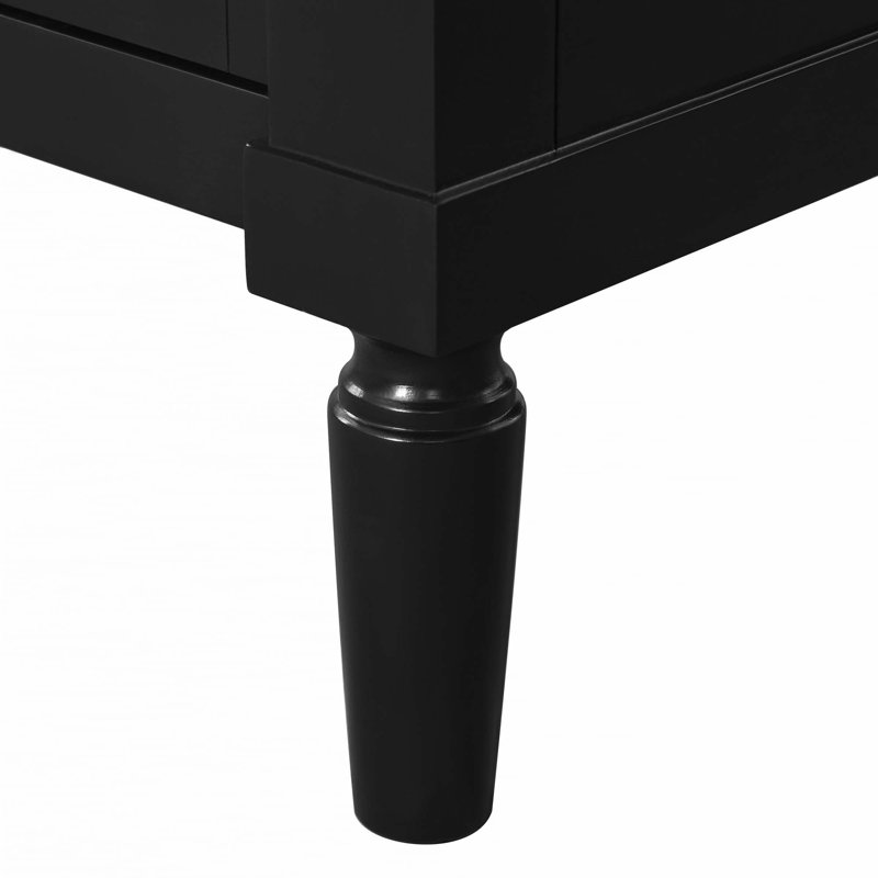 Meuble-lavabo 24 po avec lavabo supérieur, Noir