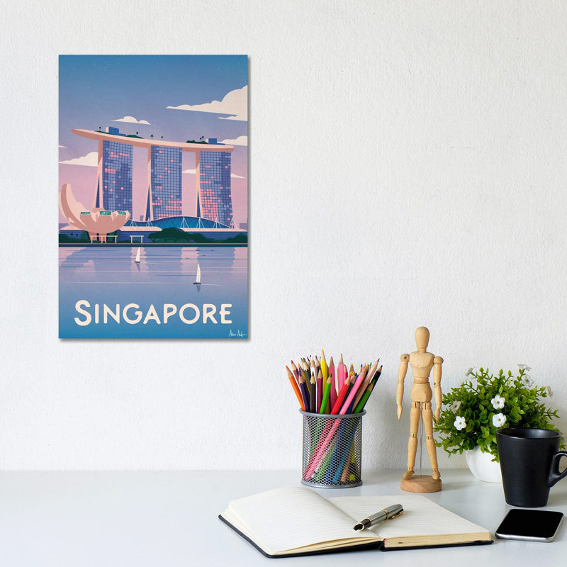 Singapore - Wrapped Canvas Print, 20.32 cm H x 30.48 cm W