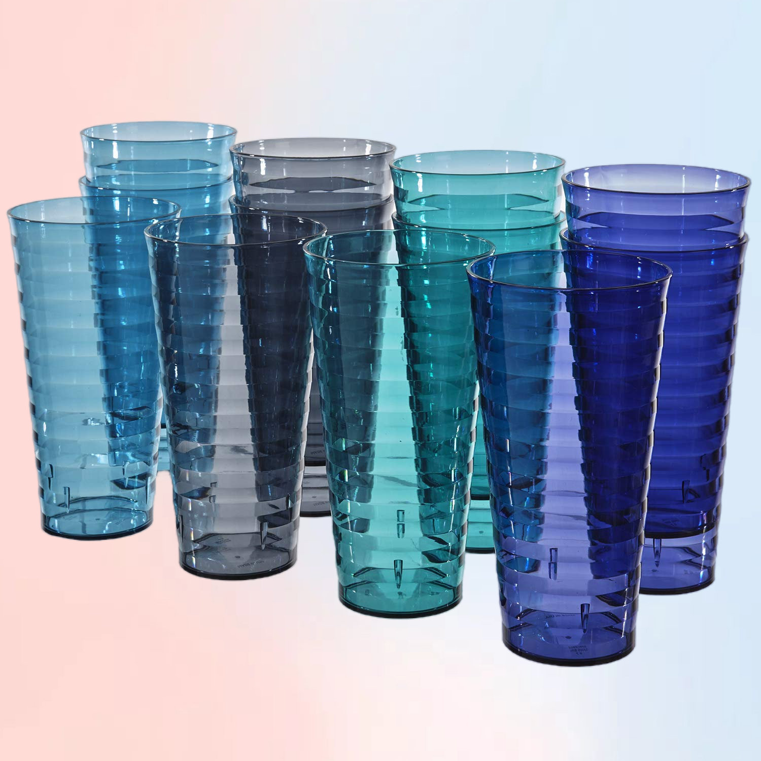 Drinking Glass Orren Ellis Color: Blue