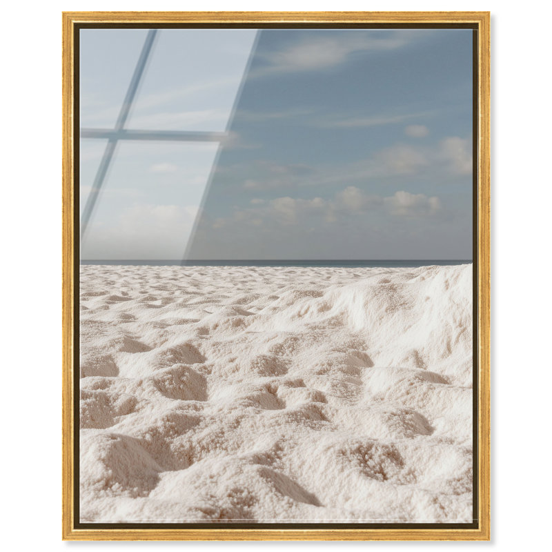 Ivory Ripples II Print by Oliver Gal, 25"H x 21"W, Gold Floater Frame