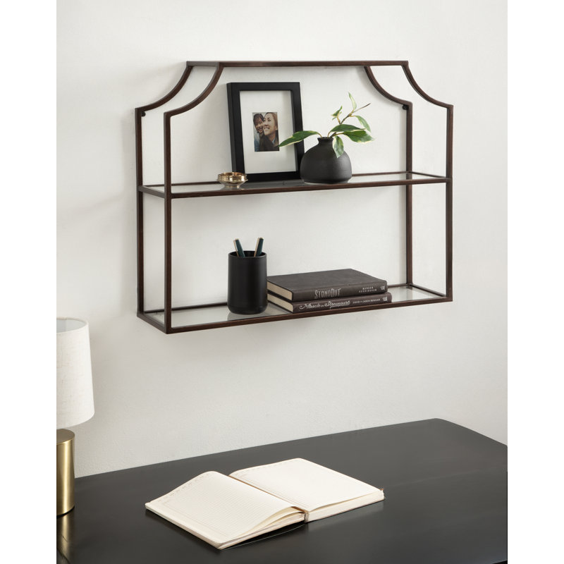 Turgut 4 Piece Metal Accent Shelf, Bronze