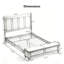 Base de lit plateforme avec tête de lit haute et banc de rangement avec pied de lit, aucun sommier nécessaire-251346558-251346559