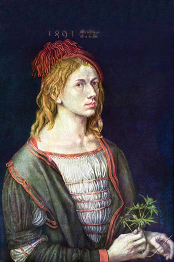 « self portrait 3 » par albrecht durer, reproduction d’art, H 66 po x l 44 po