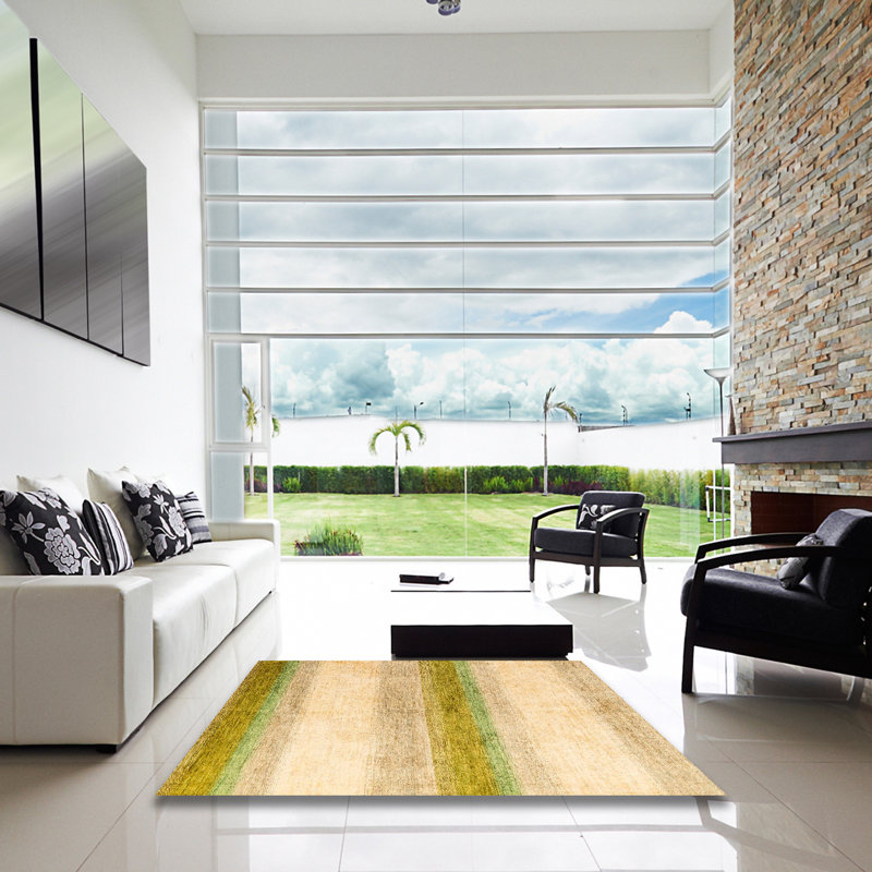 Tapis abstrait moderne 4228, Carré 7 pi
