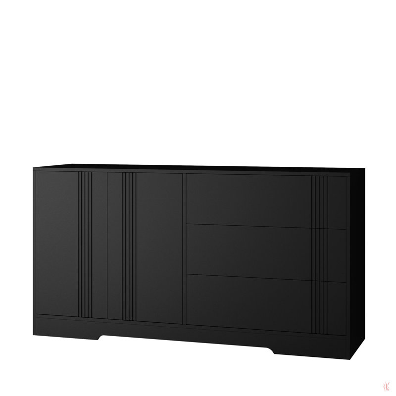 Sideboard Buffet Cabinet with Storage, Black
