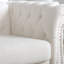 Canapé 1 place, conforme à la norme TB117, blanc, ressorts ensachés, dossier en mousse, profondeur 82,5 cm, hauteur 73,7 cm, revêtement en velours, structure en bois massif, hauteur sous plafond 32 cm