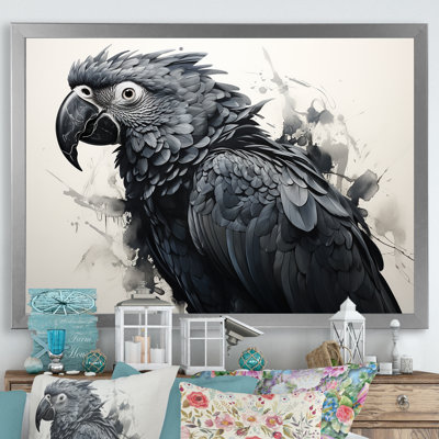 " Gray Parrot Feathered Elegance "