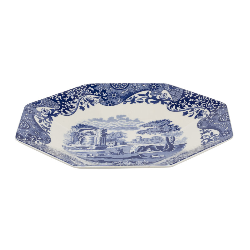Plateau octogonal italien Spode 14 po