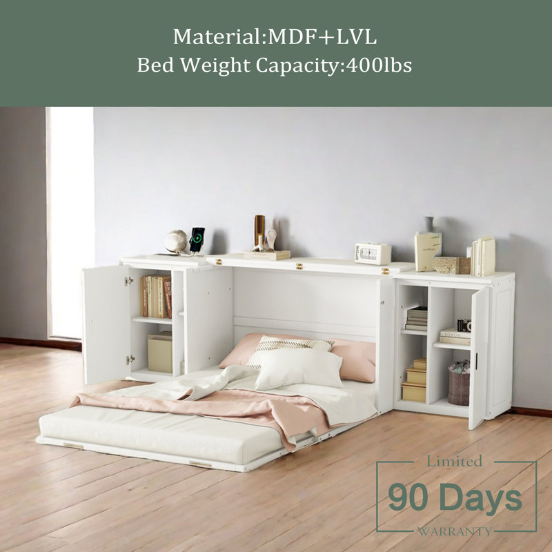 Natyra Murphy Bed, White