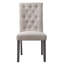 Ensemble de 2 chaises d'appoint en lin Yabeina