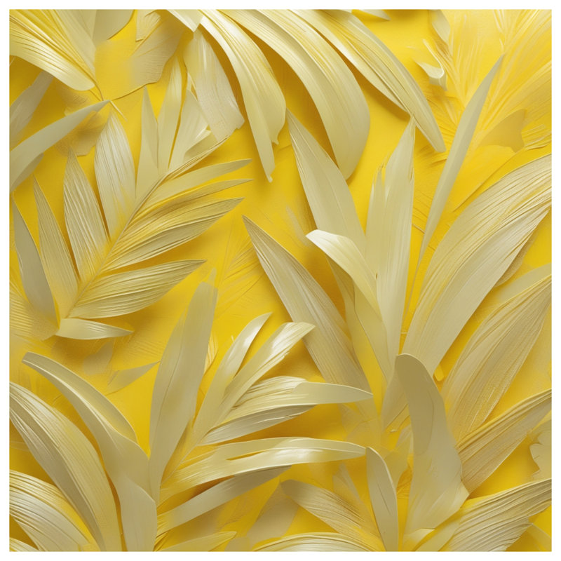 Édredon feuilles de palmier jaune, Simple extra long