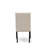 5-Piece Modern Dining Table Set Contains a Wood Dining Table and 4 Cream Linen Fabric Dining Room Chairs with Button Tufted Back - Black Finish-7784394