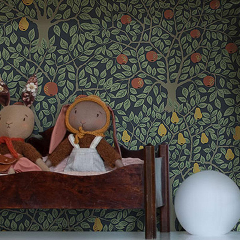 Bryanna 10.05m x 53cm Matte Wallpaper Roll, Brown/Orange