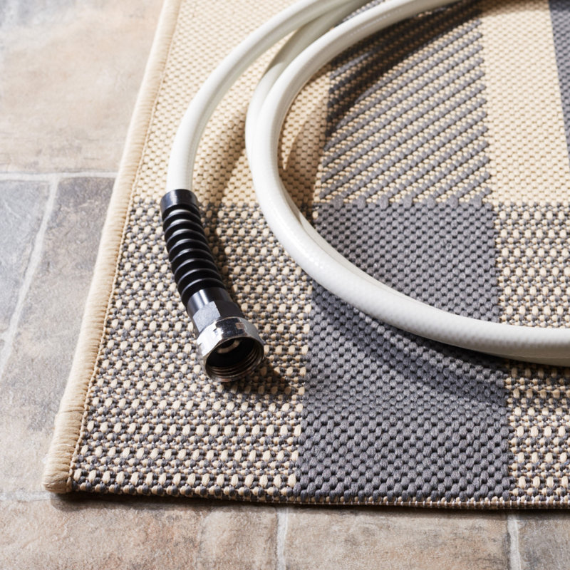 Tapis d'intérieur / extérieur à motif écossais Debriana Performance, Rectangle 9 pi x 12 pi
