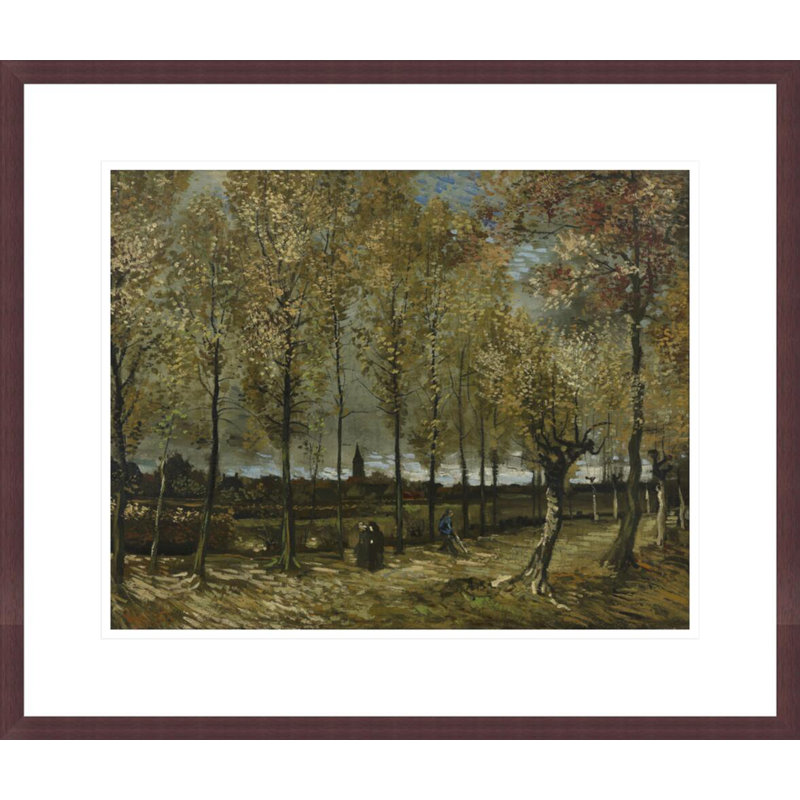 Lane avec des peupliers près de Nuenen par Vincent van Gogh, impression giclée encadrée, H 17,75 po x l 20,87 po