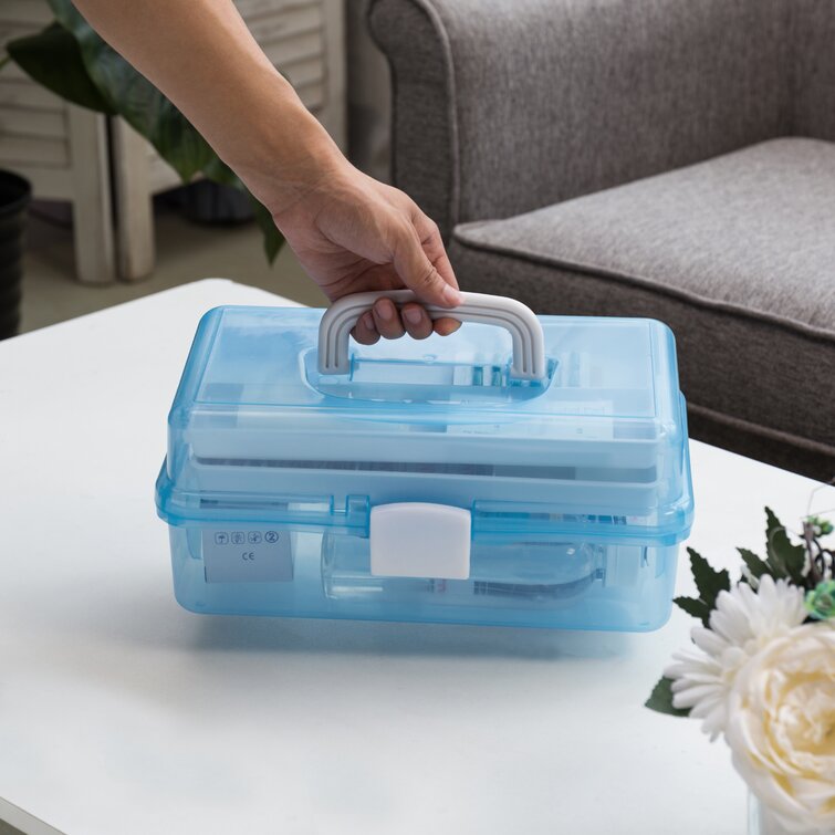 MyGift 2-Tier Plastic Multipurpose Expandable Storage Box
