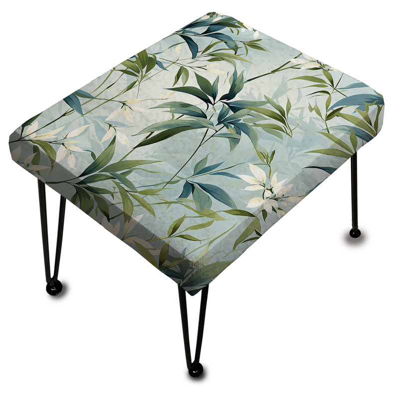 Bamboo Tranquility Tropical - Repose-pieds rectangulaire Tropical