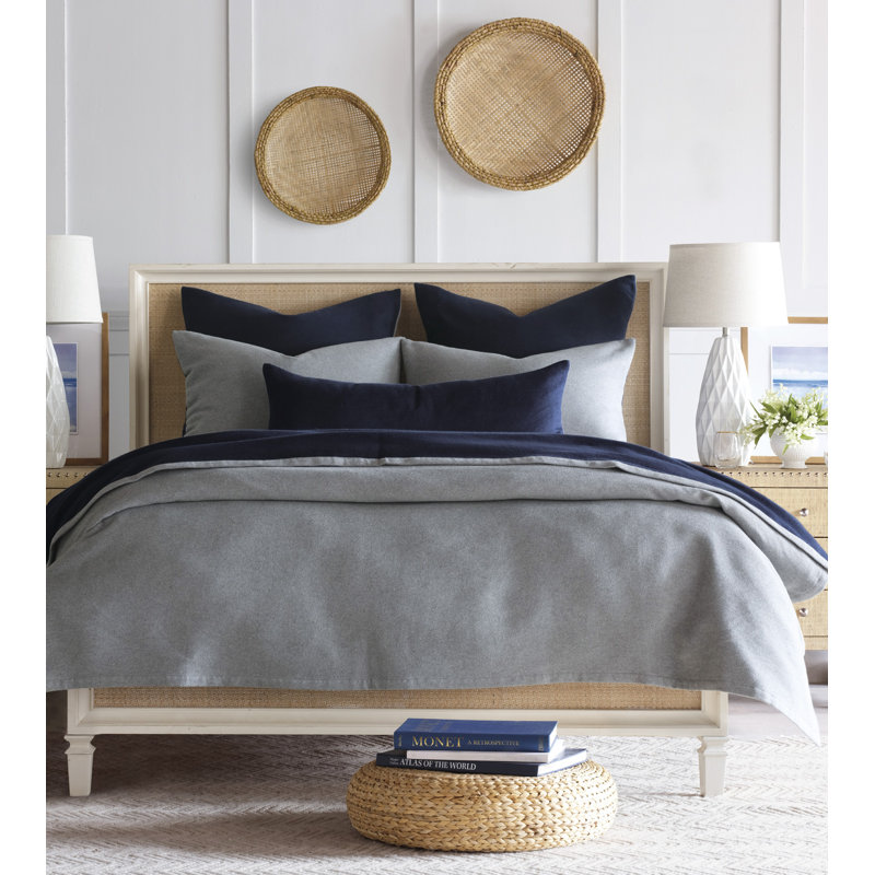 Hansel by De Medici Flannel Sham, Standard, Navy
