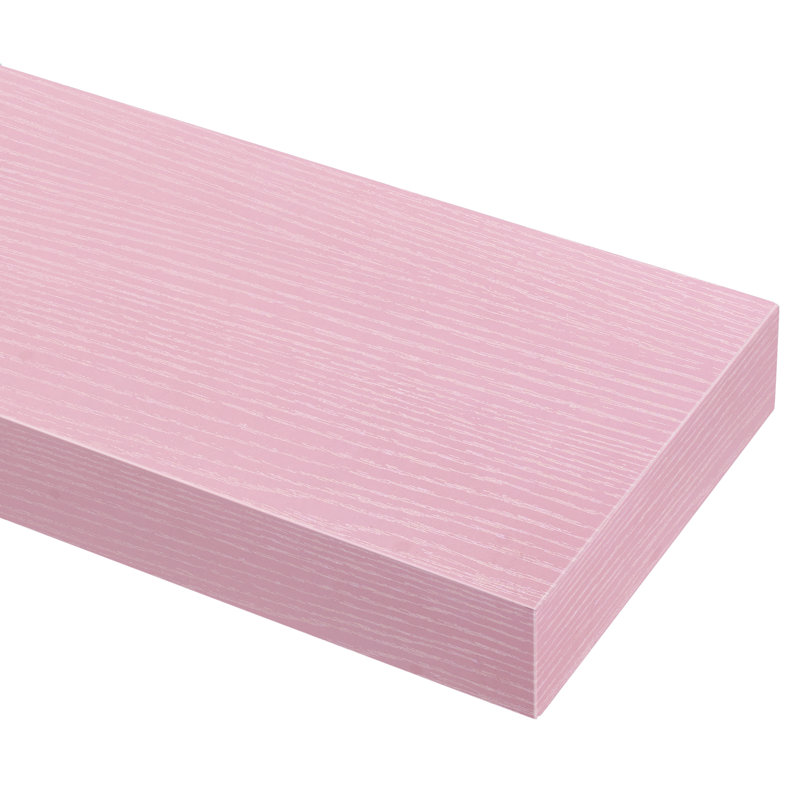 Sorbus Floating Shelves for Wall – 16 Inch Floating Shelf for Kitchen, Bedroom, Living Room, Bathroom, Home & Wall Decor - Mounted Bathroom Shelves with Invisible Brackets, 5 Pack - Soft Pink