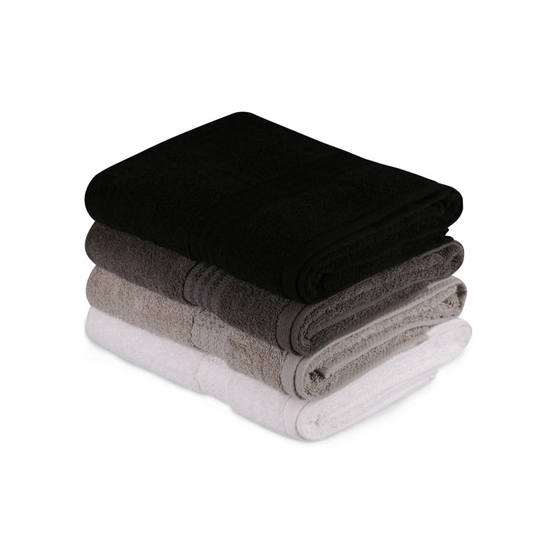 Luxurious 4-Piece Bath Towel Set, 100% Cotton, 27.6 x 55.1 Inches | 500 GSM for Ultimate Absorbency, Machine Washable, Comes in Special Gift Box | Ideal for Spa & Home Use
