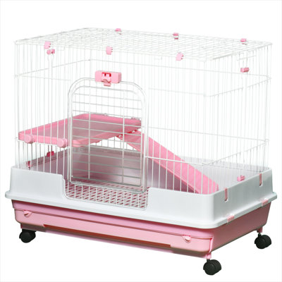 Easy-roll wheels Hamster Hutches and Cages featuring Metal Frame with 12.6 x 8.2 x 10.2 in
