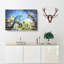 Blue Bird & Cherry Blossom Tree - Wrapped Canvas Painting-56654698
